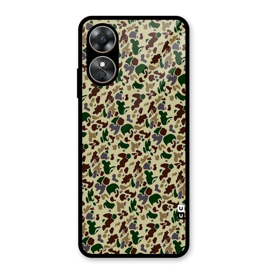 Colored Shapes Glass Back Case for Oppo A17