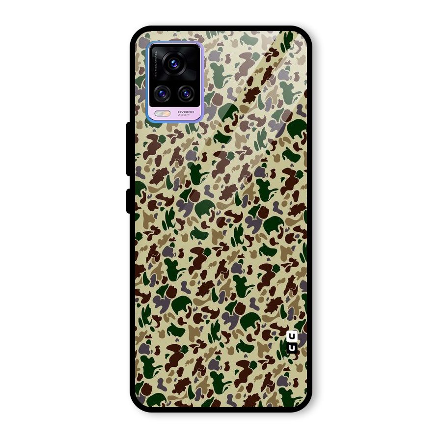 Colored Shapes Glass Back Case for Vivo V20 Pro