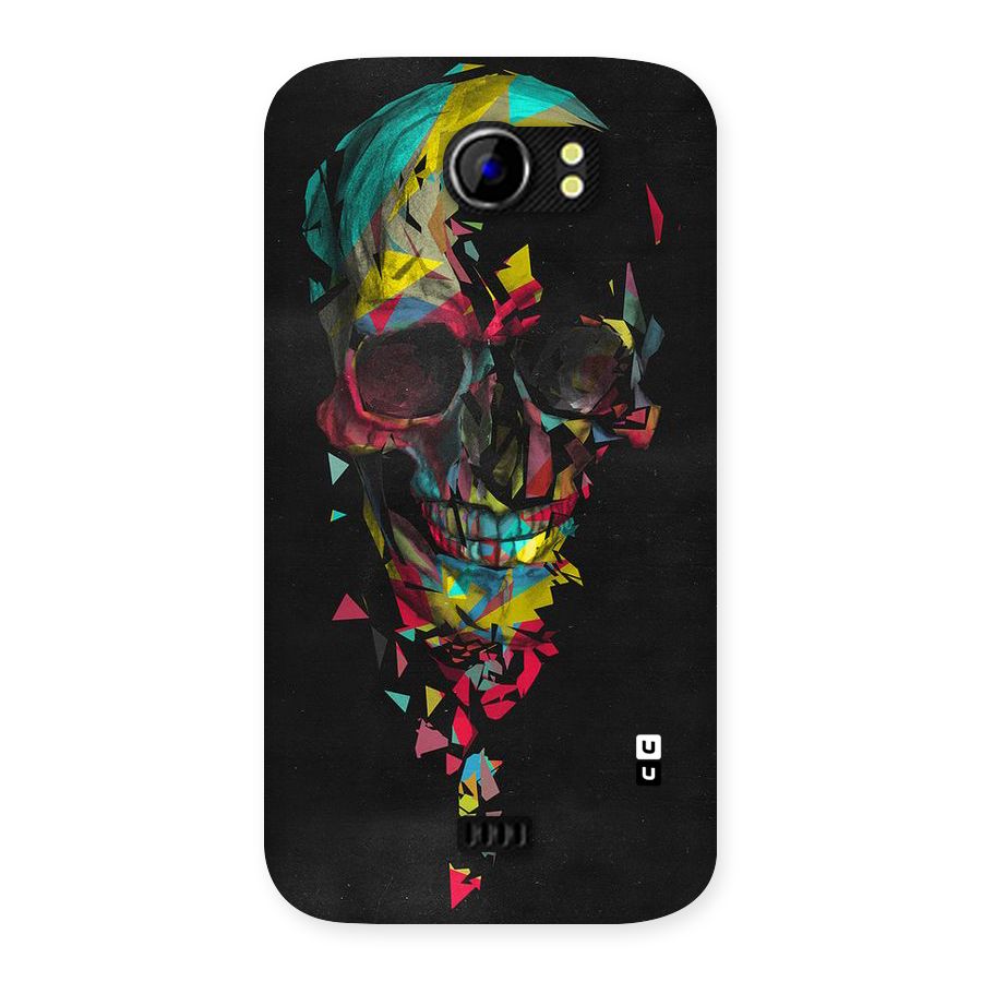 Colored Skull Shred Back Case for Micromax Canvas 2 A110