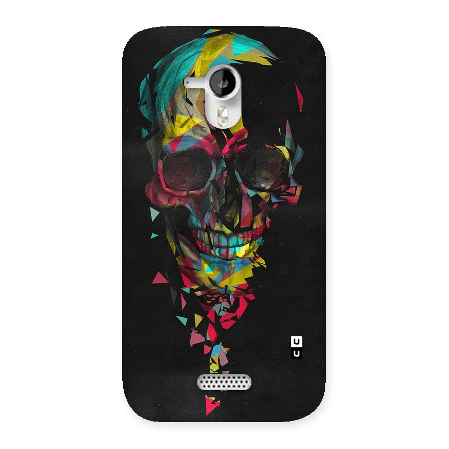Colored Skull Shred Back Case for Micromax Canvas HD A116