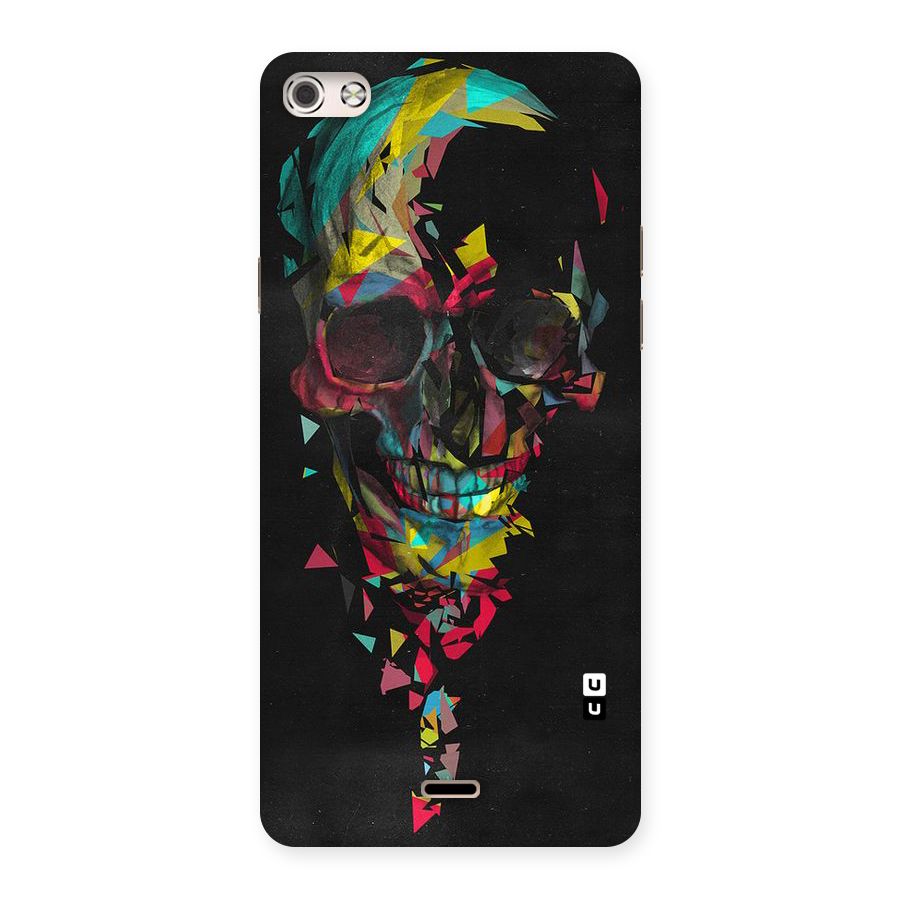Colored Skull Shred Back Case for Micromax Canvas Silver 5