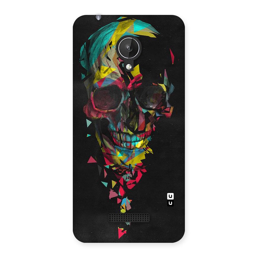 Colored Skull Shred Back Case for Micromax Canvas Spark Q380