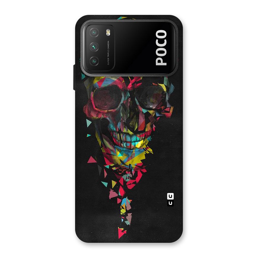 Colored Skull Shred Back Case for Poco M3