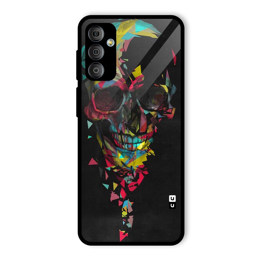 Colored Skull Shred Glass Back Case for Galaxy F23
