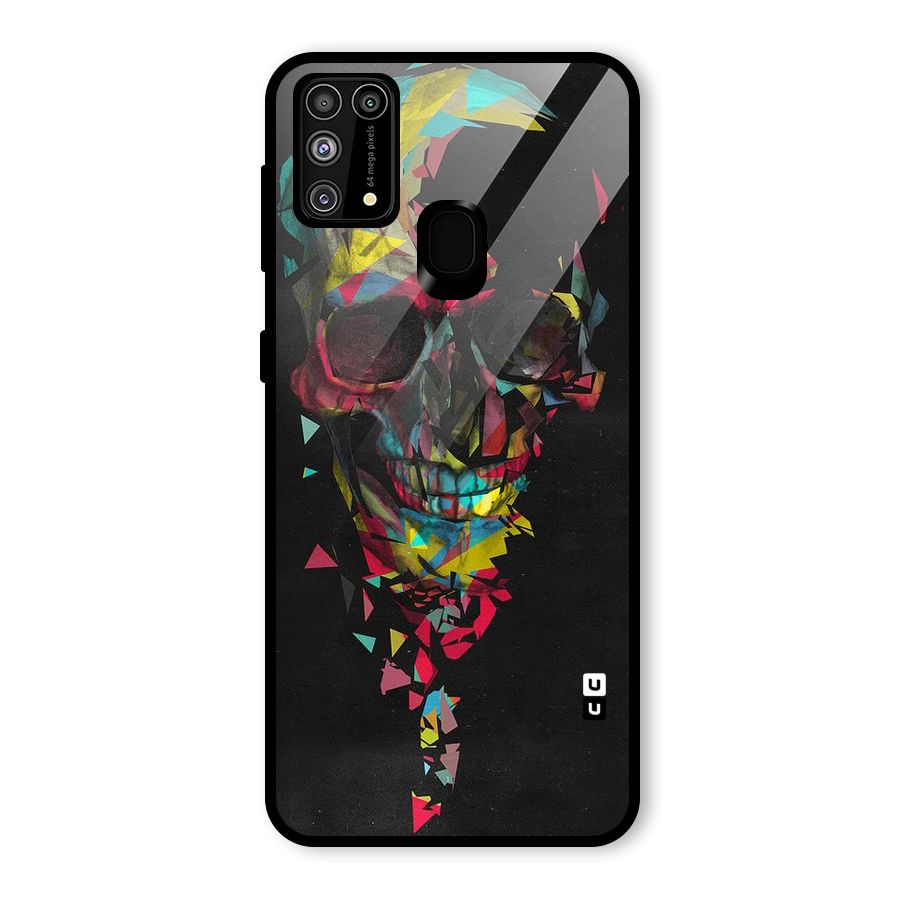 Colored Skull Shred Glass Back Case for Galaxy M31