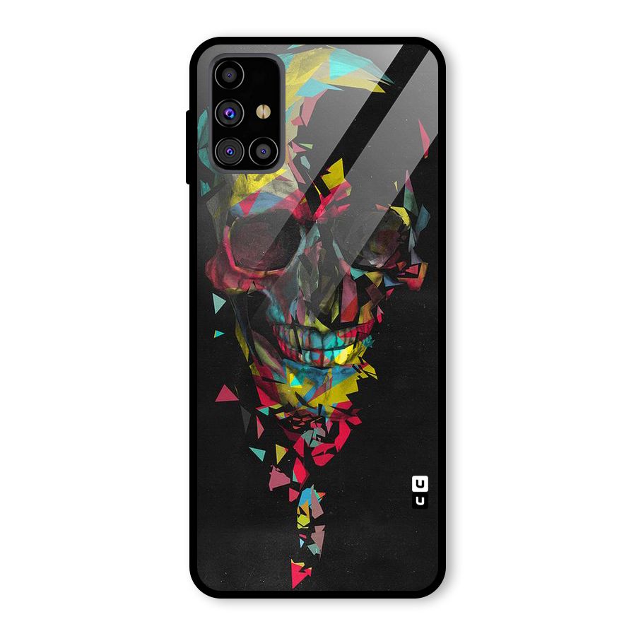 Colored Skull Shred Glass Back Case for Galaxy M31s