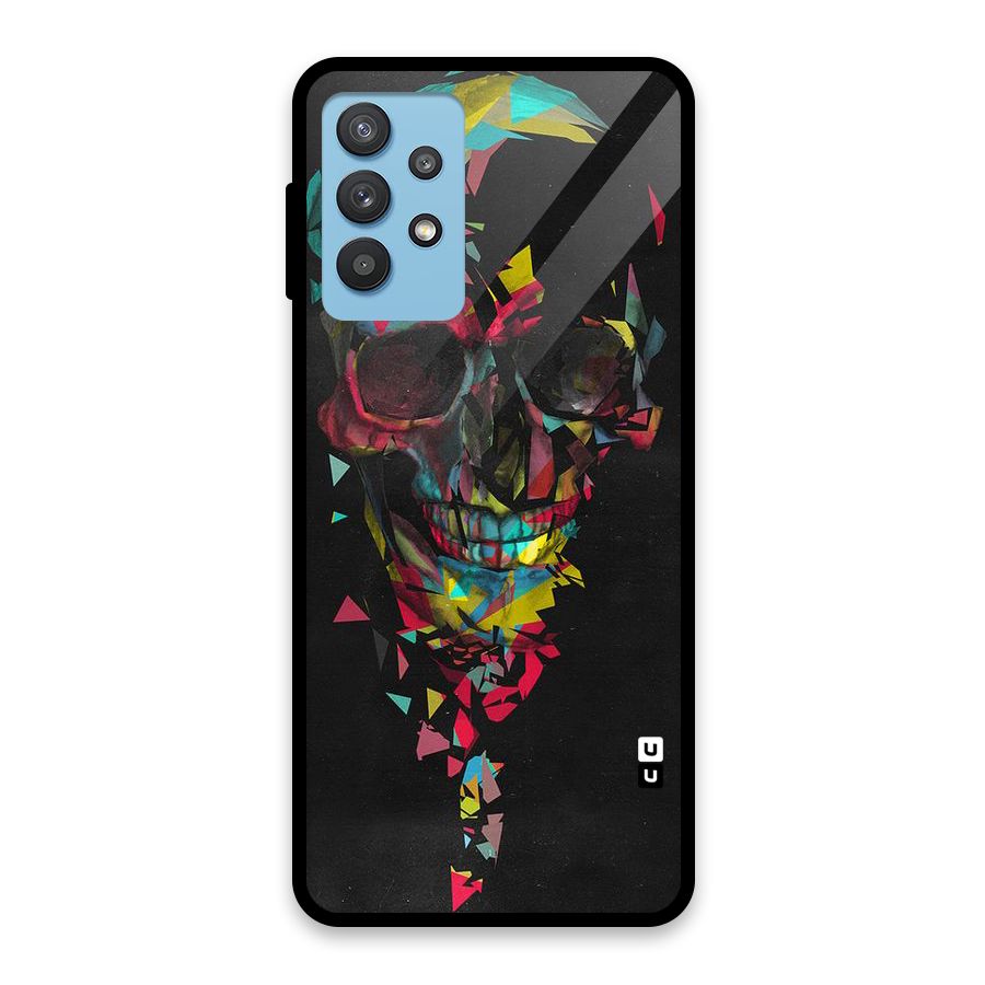 Colored Skull Shred Glass Back Case for Galaxy M32 5G
