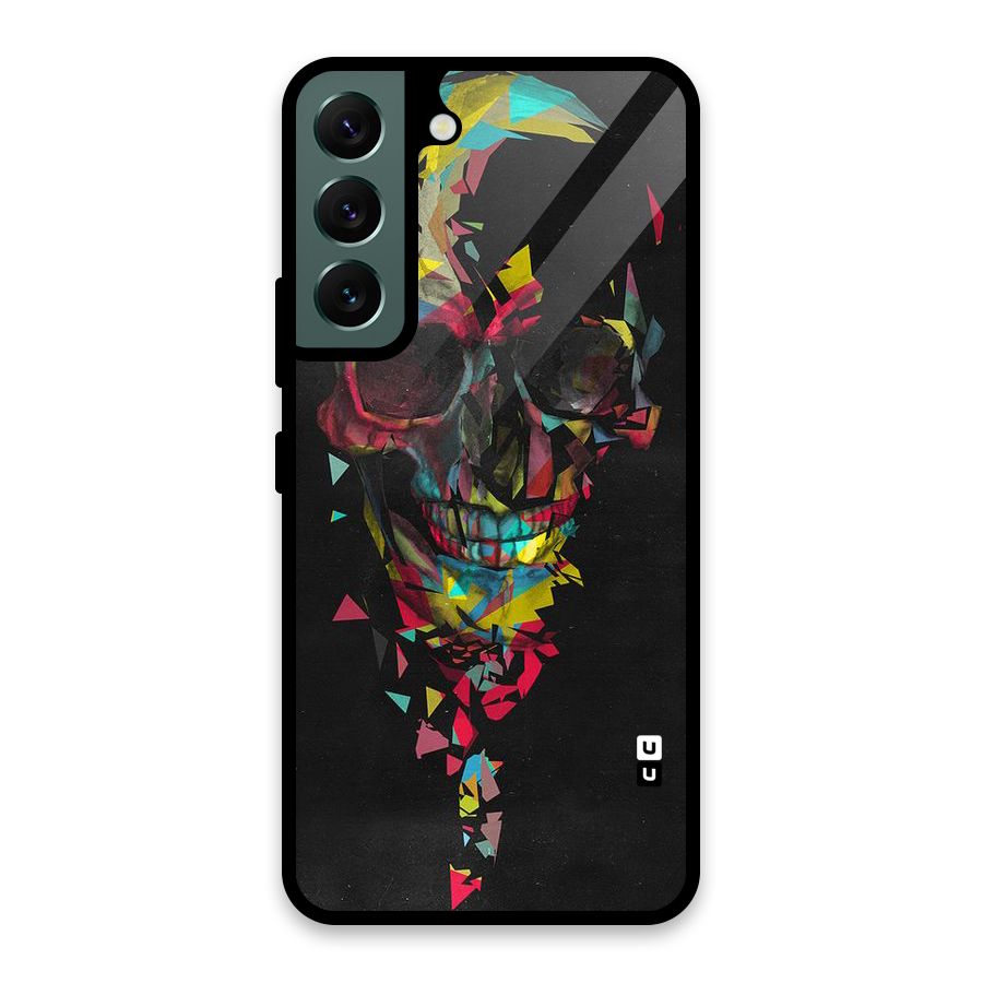 Colored Skull Shred Glass Back Case for Galaxy S22 5G