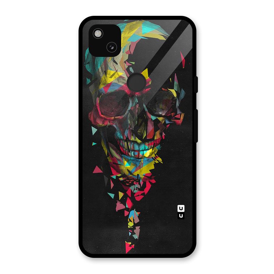 Colored Skull Shred Glass Back Case for Google Pixel 4a