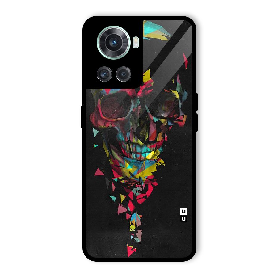 Colored Skull Shred Glass Back Case for OnePlus 10R