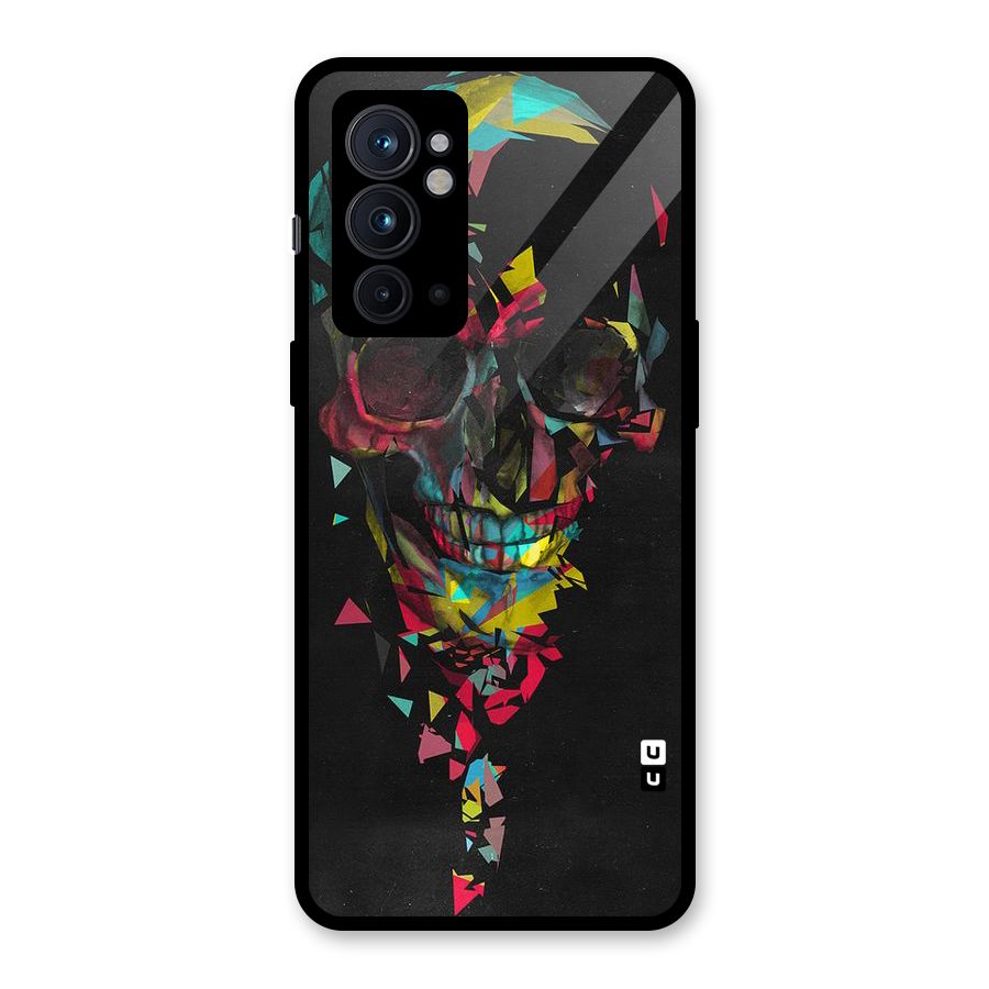 Colored Skull Shred Glass Back Case for OnePlus 9RT 5G