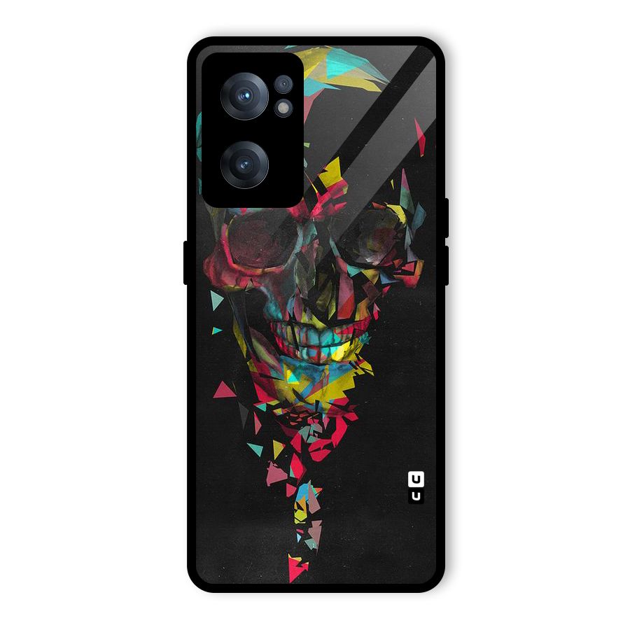 Colored Skull Shred Glass Back Case for OnePlus Nord CE 2 5G