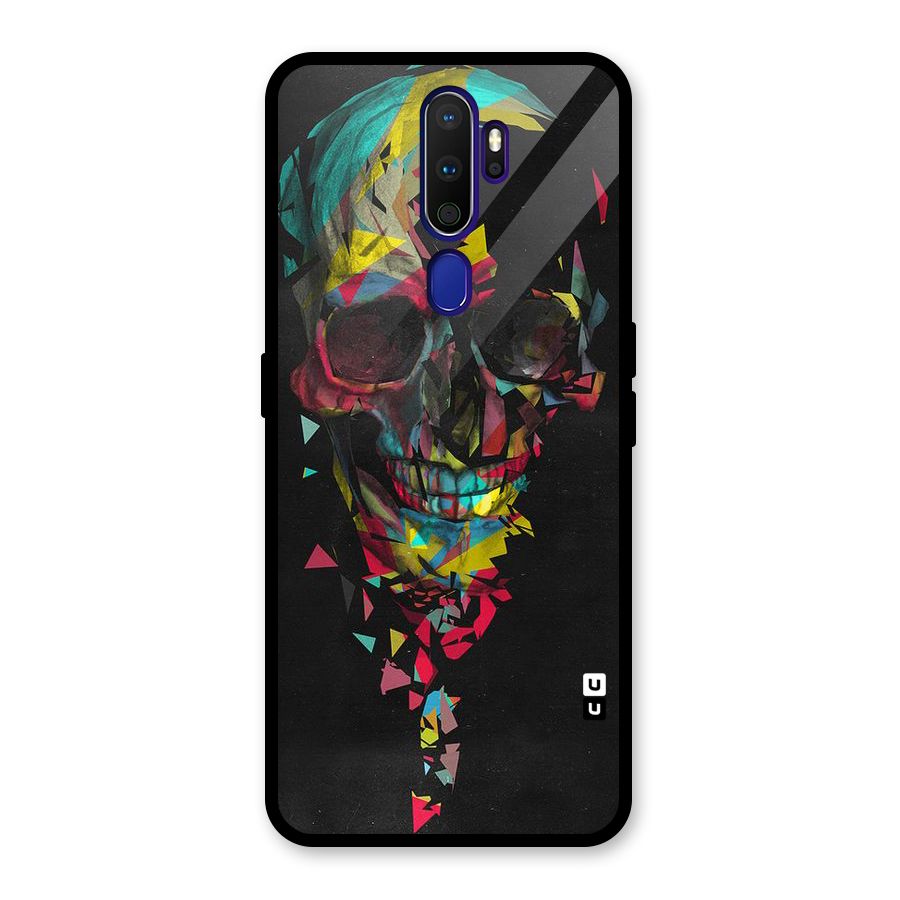 Colored Skull Shred Glass Back Case for Oppo A9 (2020)