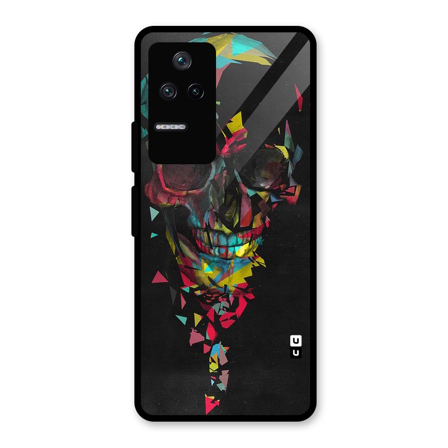 Colored Skull Shred Glass Back Case for Poco F4 5G