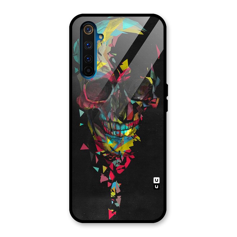 Colored Skull Shred Glass Back Case for Realme 6 Pro