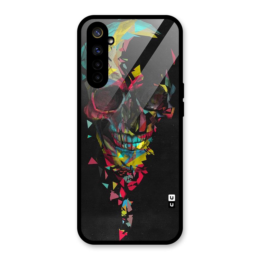 Colored Skull Shred Glass Back Case for Realme 6i