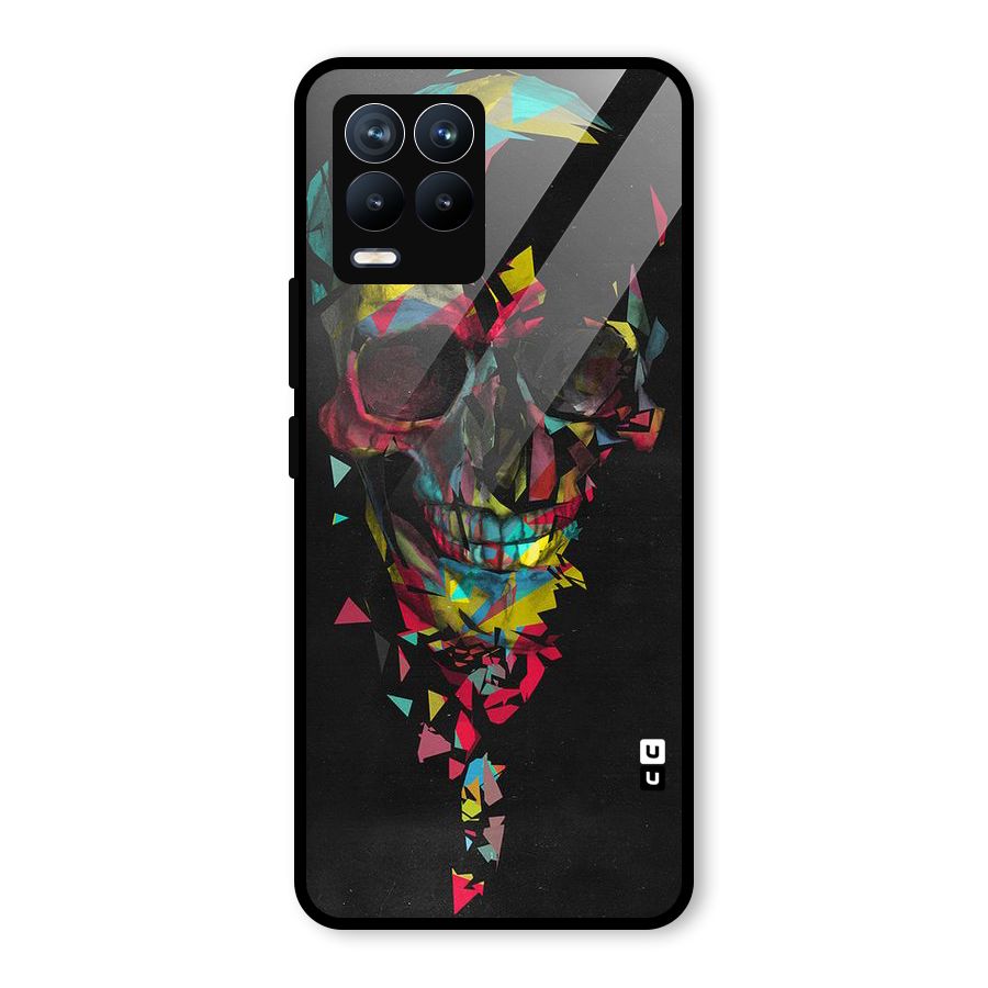 Colored Skull Shred Glass Back Case for Realme 8 Pro