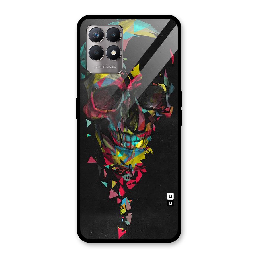 Colored Skull Shred Glass Back Case for Realme Narzo 50