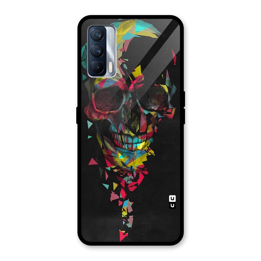 Colored Skull Shred Glass Back Case for Realme X7