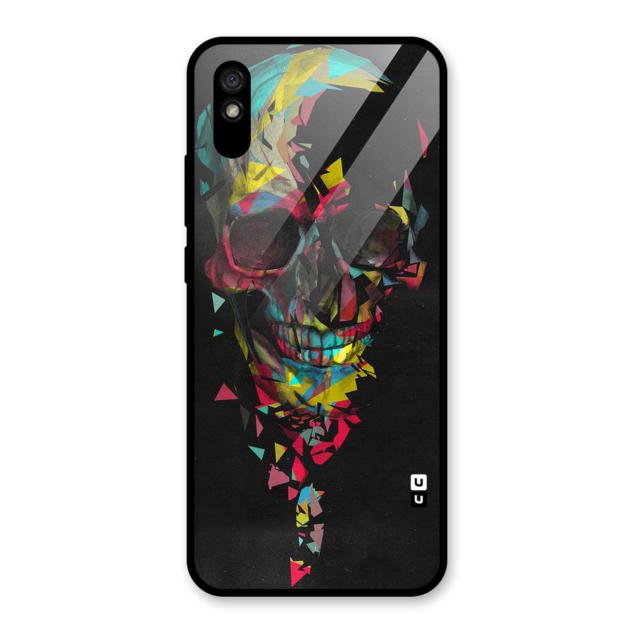Colored Skull Shred Glass Back Case for Redmi 9i