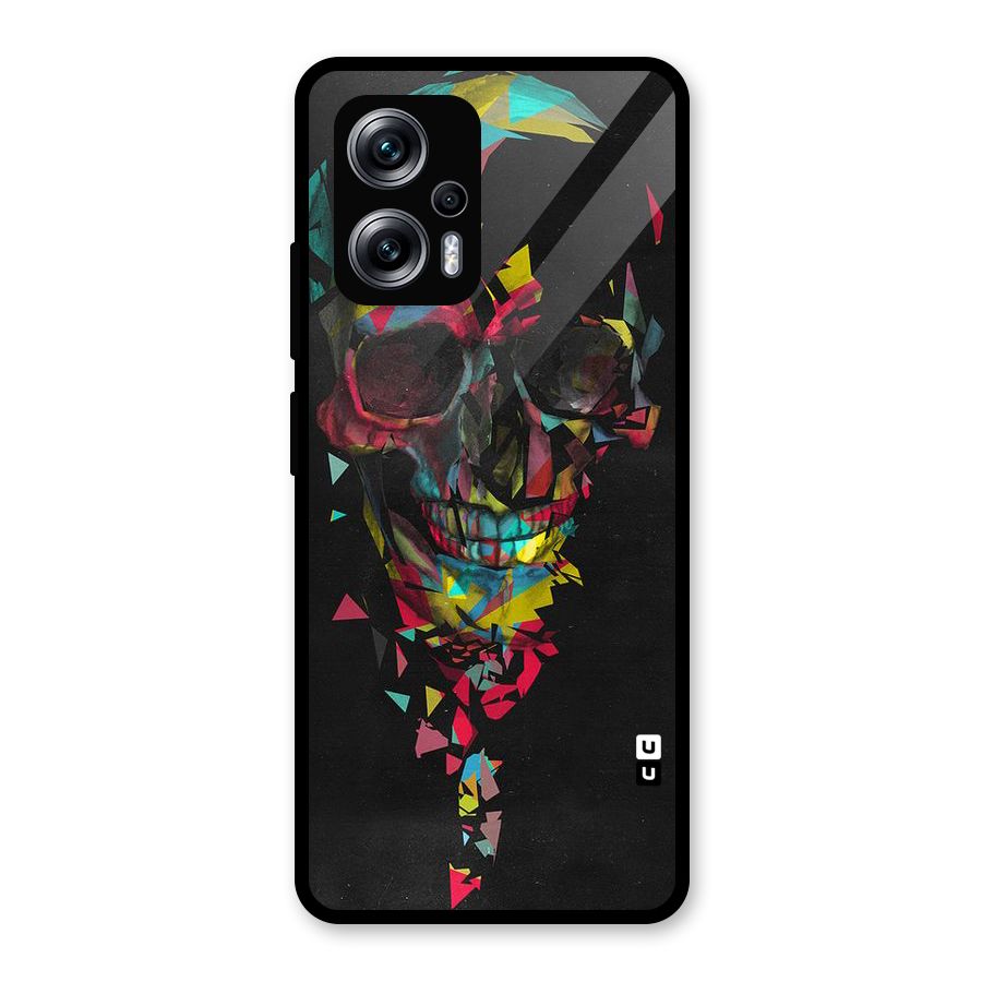 Colored Skull Shred Glass Back Case for Redmi K50i