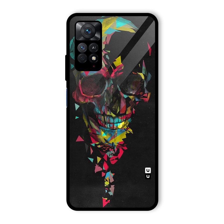 Colored Skull Shred Glass Back Case for Redmi Note 11 Pro Plus 5G