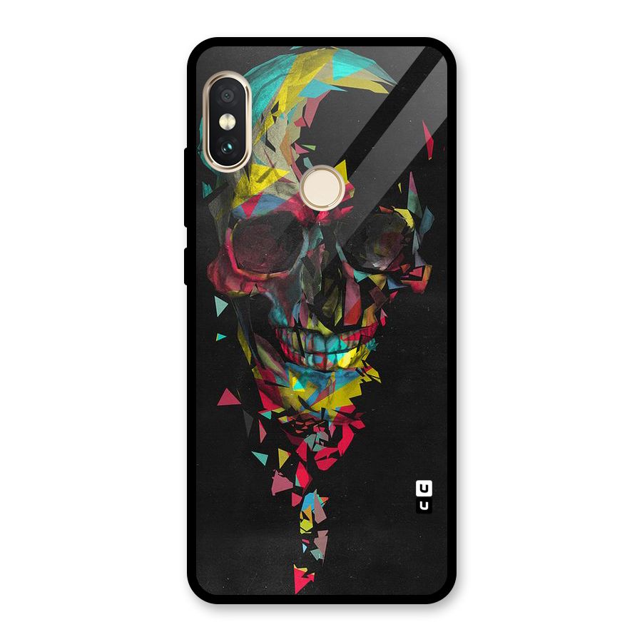 Colored Skull Shred Glass Back Case for Redmi Note 5 Pro