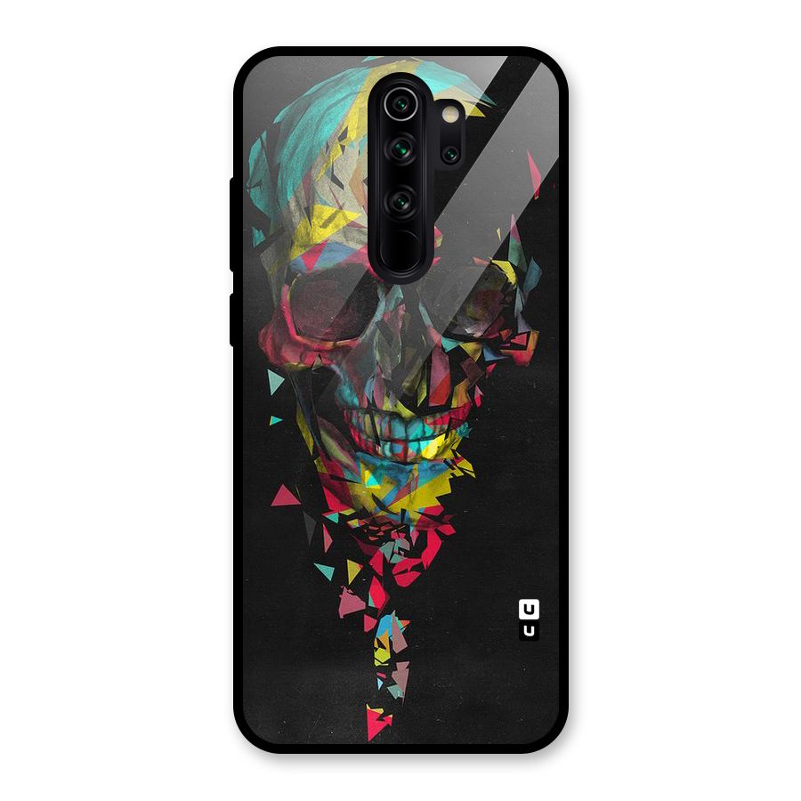 Colored Skull Shred Glass Back Case for Redmi Note 8 Pro