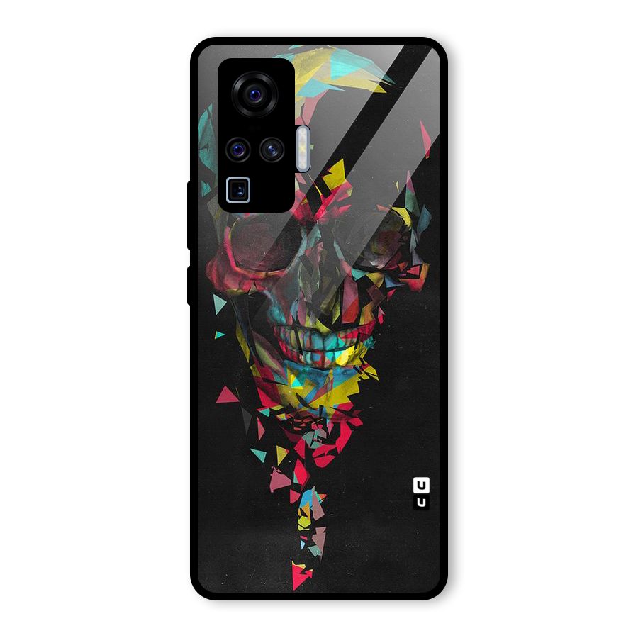 Colored Skull Shred Glass Back Case for Vivo X50 Pro