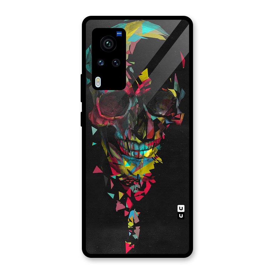 Colored Skull Shred Glass Back Case for Vivo X60 Pro