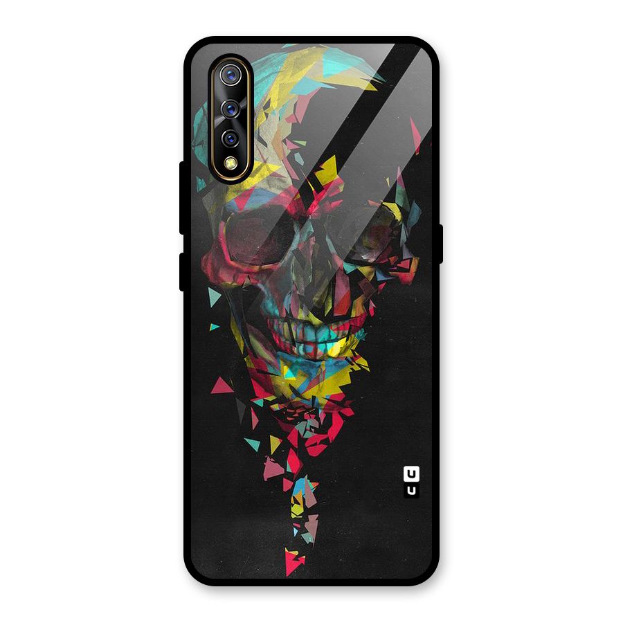 Colored Skull Shred Glass Back Case for Vivo Z1x