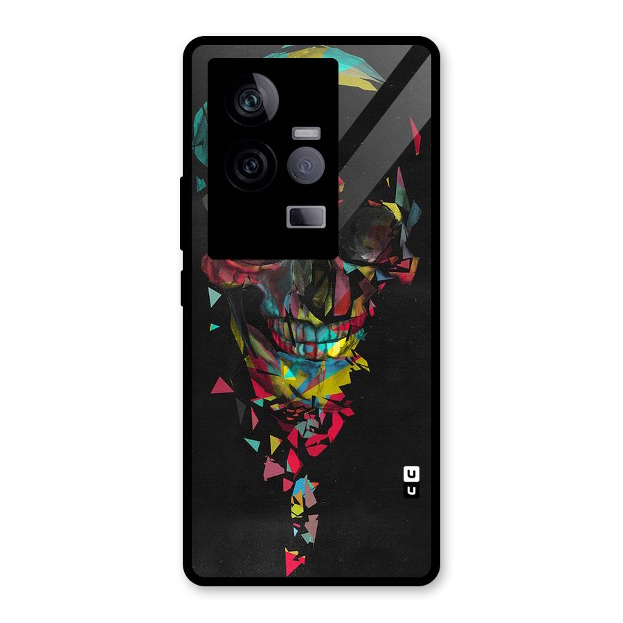 Colored Skull Shred Glass Back Case for Vivo iQOO 11 5G