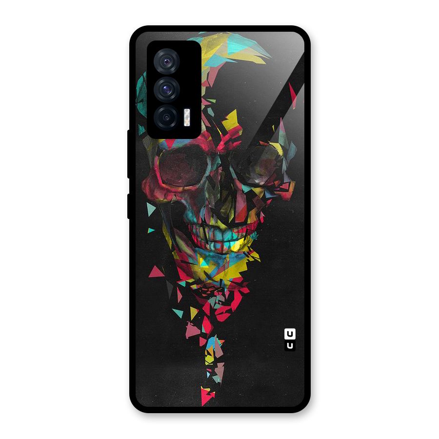 Colored Skull Shred Glass Back Case for Vivo iQOO 7 5G