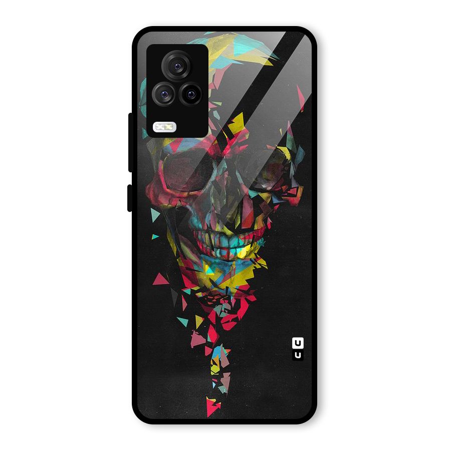 Colored Skull Shred Glass Back Case for Vivo iQOO 7 Legend 5G