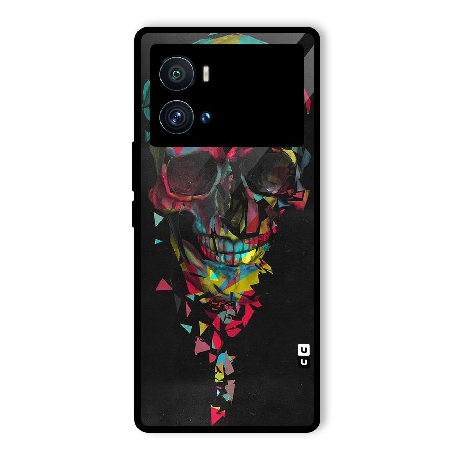 Colored Skull Shred Glass Back Case for Vivo iQOO 9 Pro