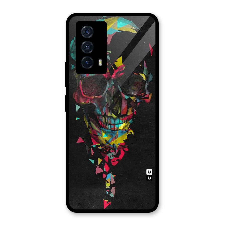 Colored Skull Shred Glass Back Case for Vivo iQOO Z5