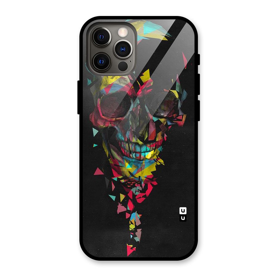 Colored Skull Shred Glass Back Case for iPhone 12 Pro