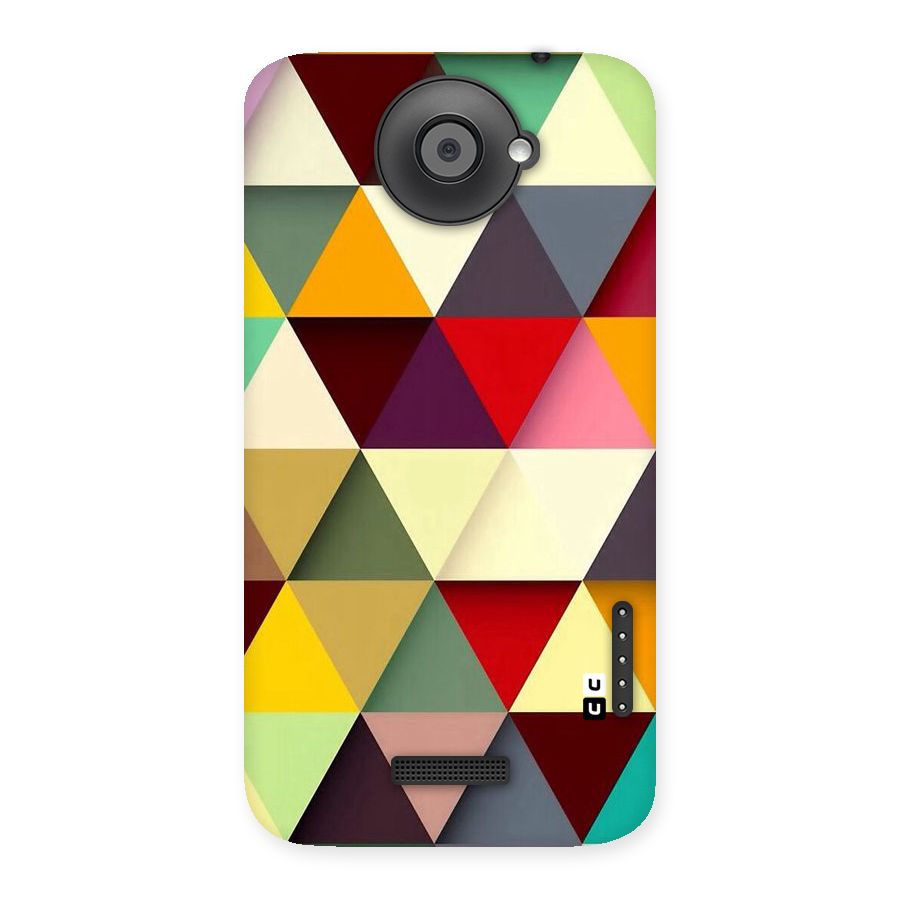 Colored Triangles Back Case for HTC One X