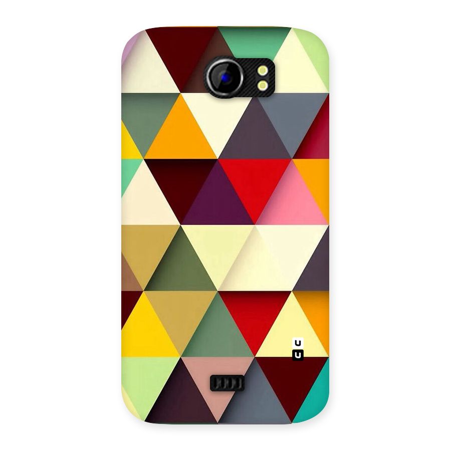 Colored Triangles Back Case for Micromax Canvas 2 A110
