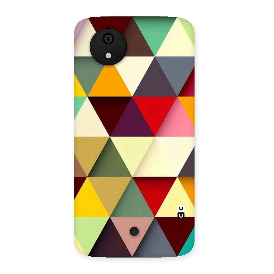 Colored Triangles Back Case for Micromax Canvas A1