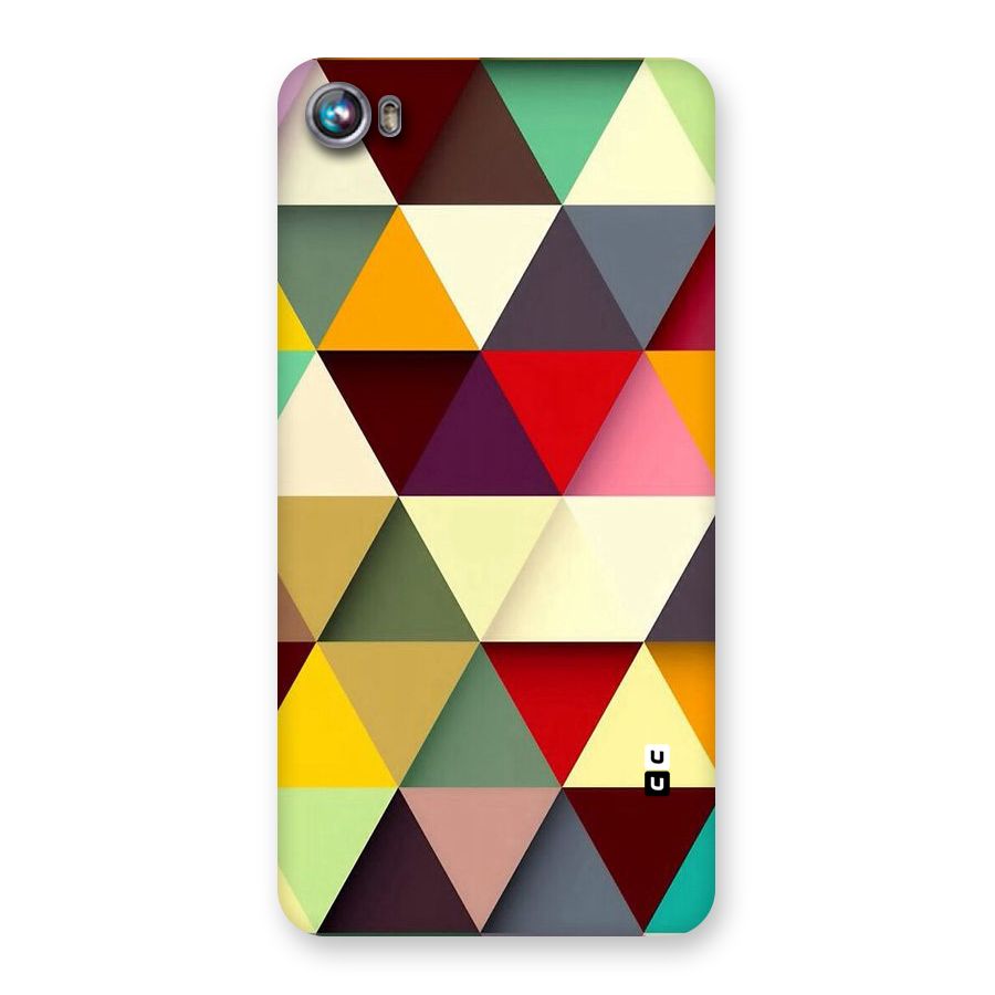 Colored Triangles Back Case for Micromax Canvas Fire 4 A107