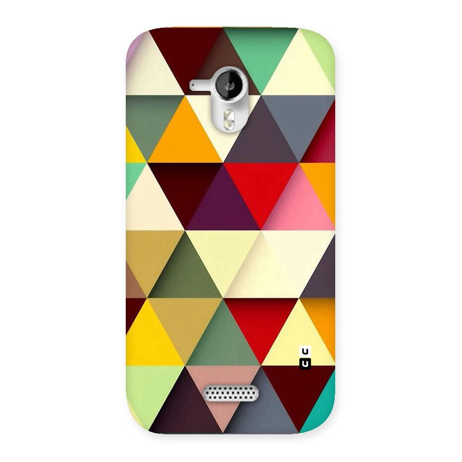 Colored Triangles Back Case for Micromax Canvas HD A116