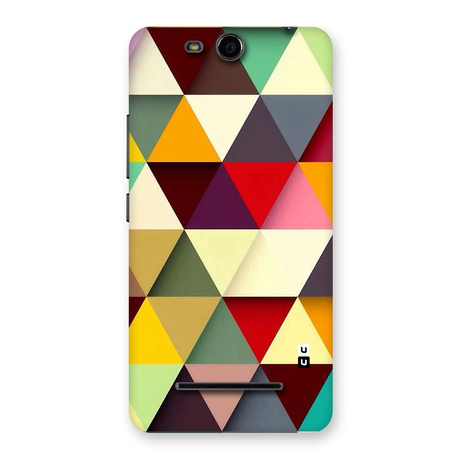 Colored Triangles Back Case for Micromax Canvas Juice 3 Q392