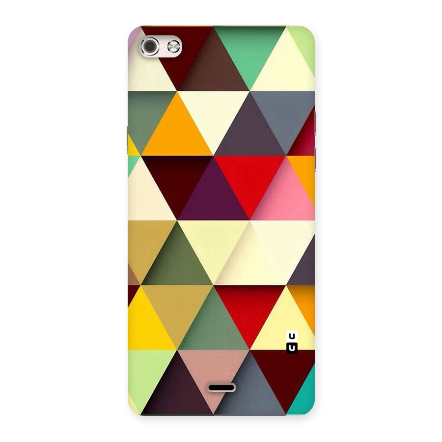 Colored Triangles Back Case for Micromax Canvas Silver 5