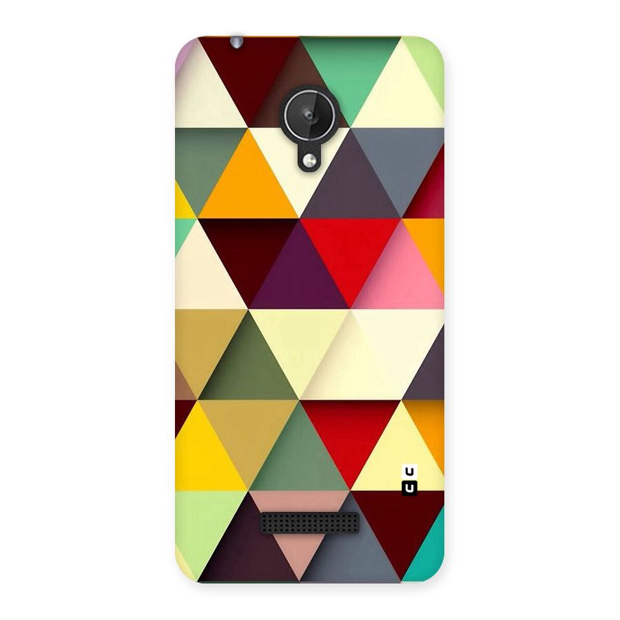 Colored Triangles Back Case for Micromax Canvas Spark Q380