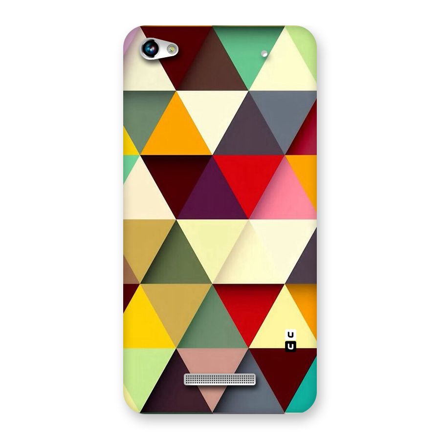 Colored Triangles Back Case for Micromax Hue 2