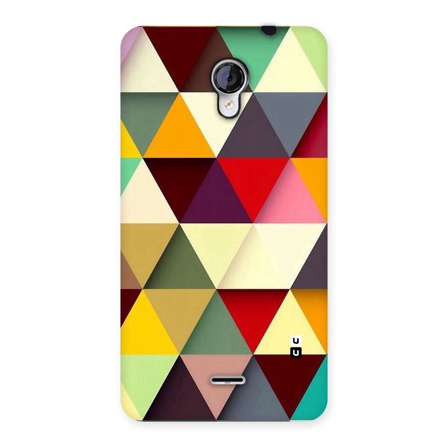 Colored Triangles Back Case for Micromax Unite 2 A106