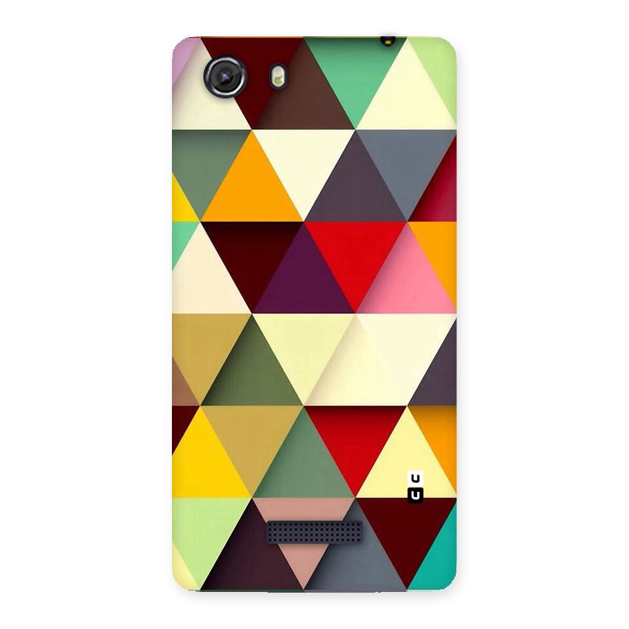 Colored Triangles Back Case for Micromax Unite 3