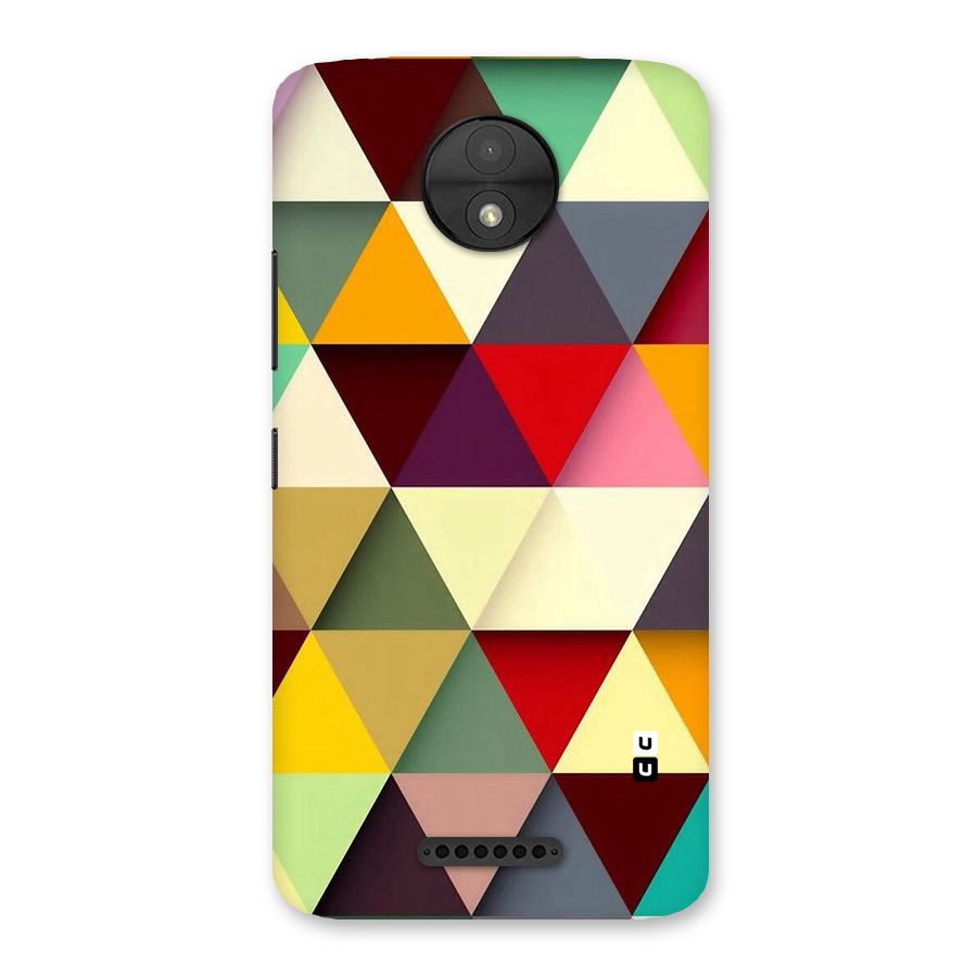 Colored Triangles Back Case for Moto C