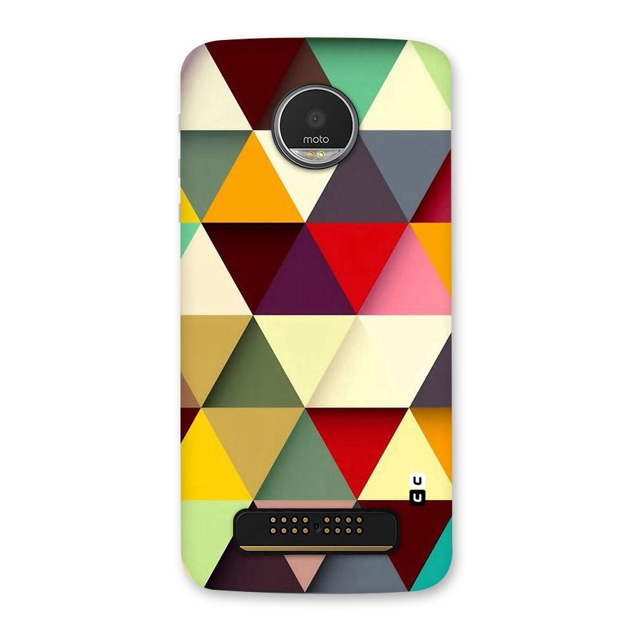 Colored Triangles Back Case for Moto Z Play